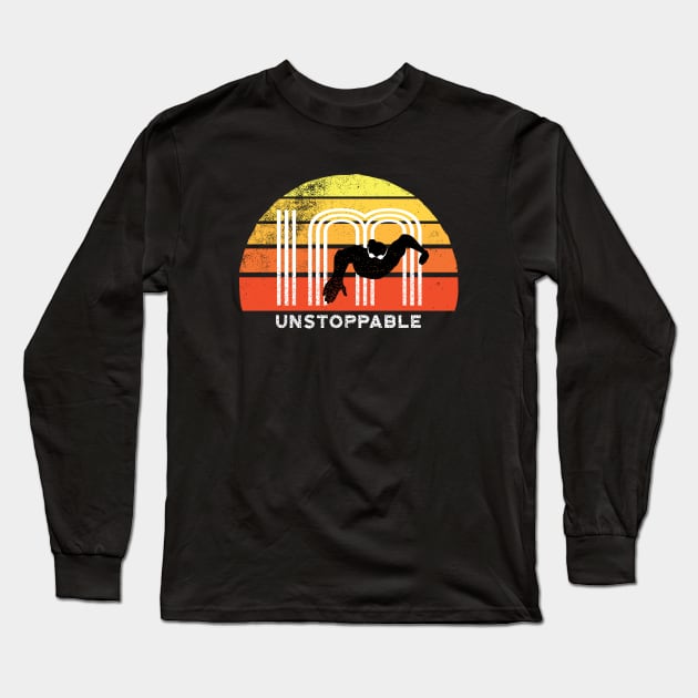 Retro IM unstoppable Mens swimming 2 Long Sleeve T-Shirt by atomguy